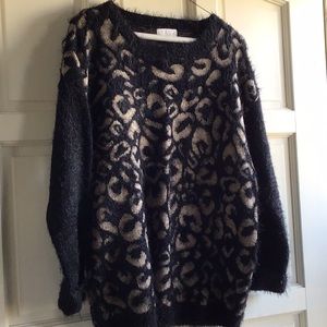 Joseph A Size L Black & Beige Ladies Sweater